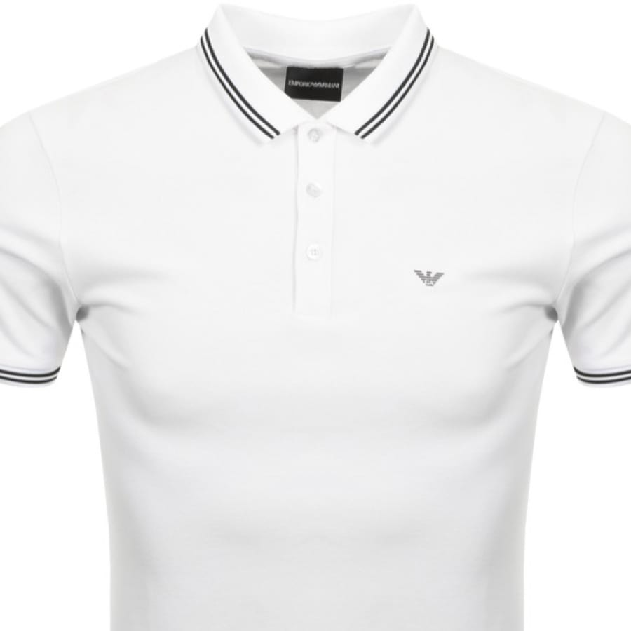 Alternative Image for ProductEmporio Armani Short Sleeved Polo T Shirt White2